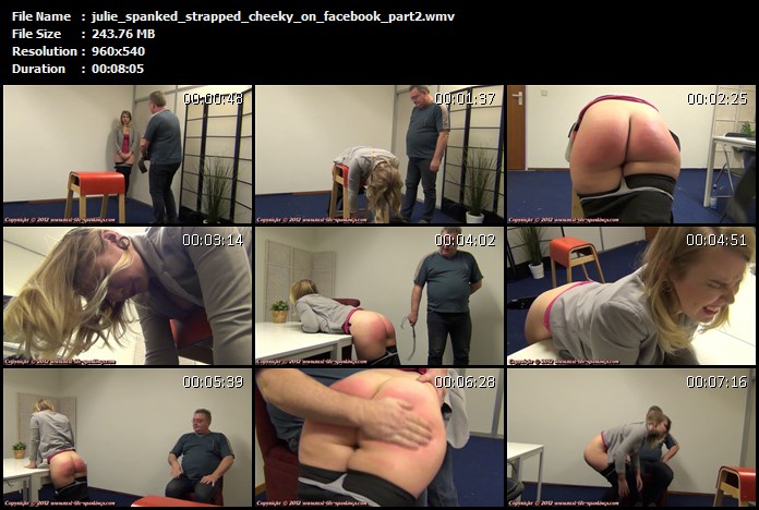 Clip name: julie_spanked_strapped_cheeky_on_facebook_part2.wm v Clip size: ...